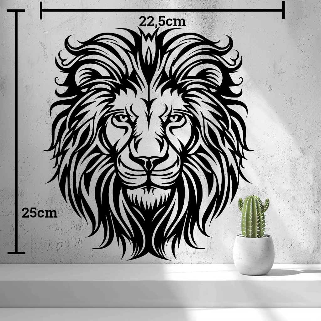 2d Lion Head Wall Art - thumbnail 3